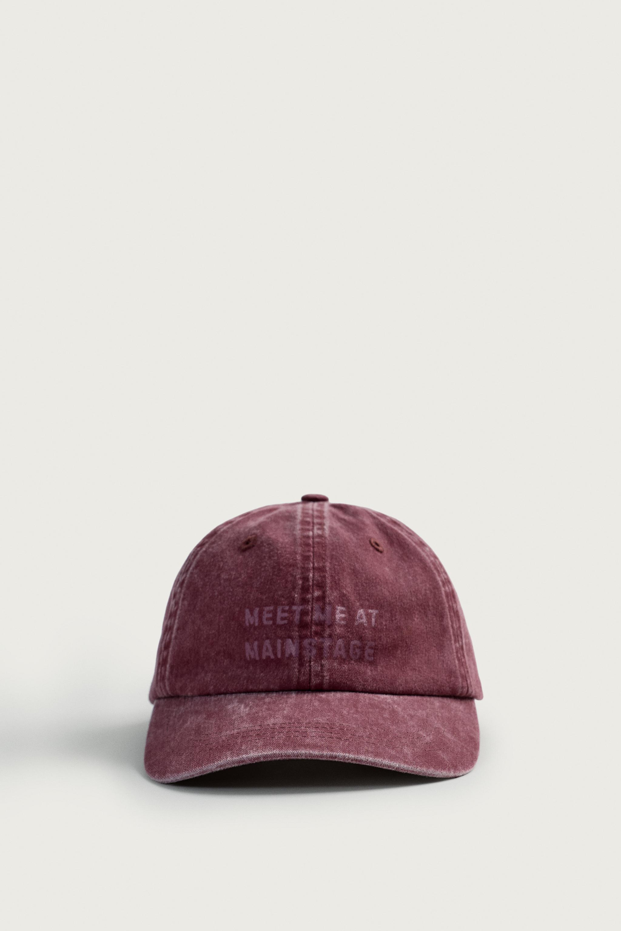 WASHED TEXT PRINT CAP